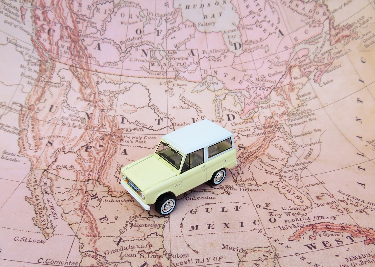 map, car, toy