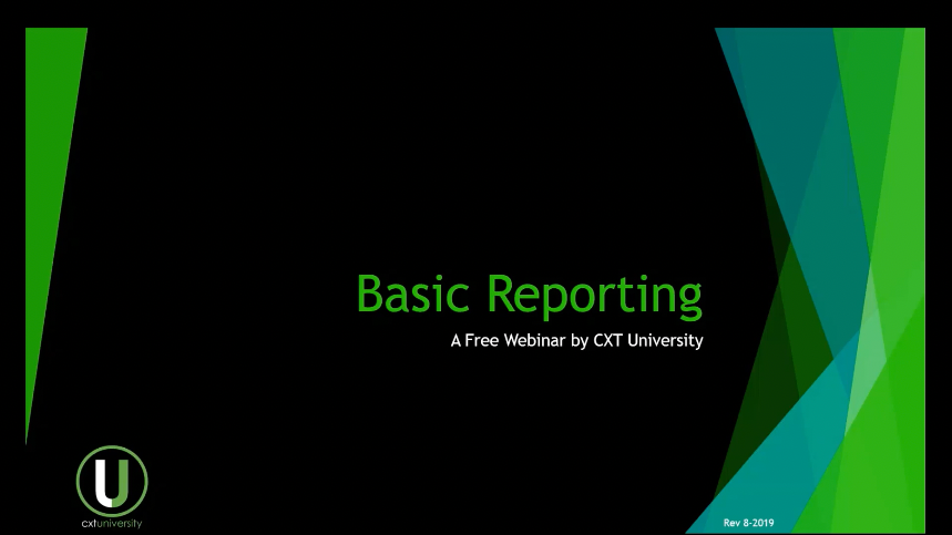 Basic Reporting - Aug 2019