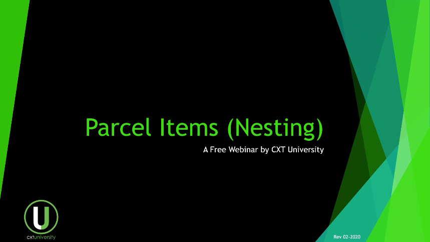 Parcel Items (Nested Parcels) - Feb 2020